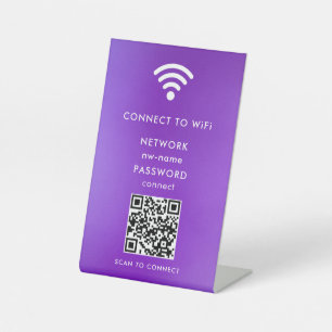 WiFi Network Scan QR Code to Connect the Internet Pedestal Sign