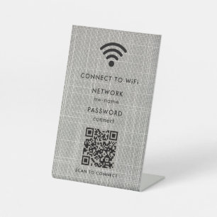 WiFi Network   Scan QR Code to Connect to Internet Pedestal Sign