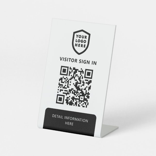Wifi Network | White QR Code Scan To Sign In (Front)