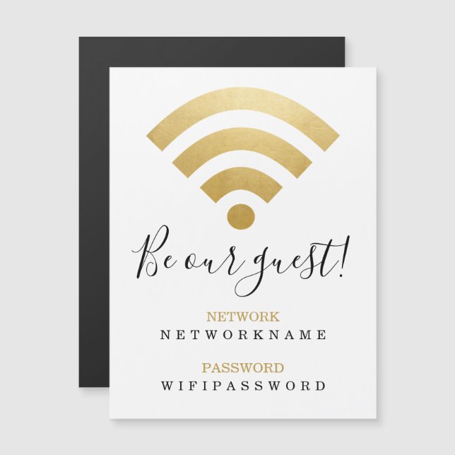 Wifi Password and Network Personalised (Front/Back)