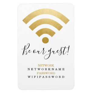 Wifi Password and Network Personalised Magnet
