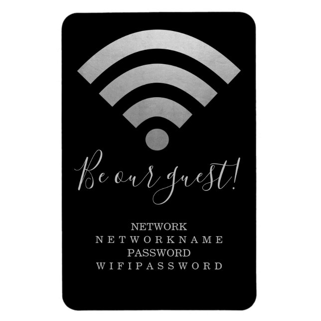 Wifi Password and Network Personalised Magnet (Vertical)