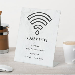 Wifi Password and Network Personalised Pedestal Sign