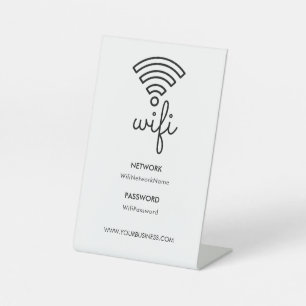 Wifi Password and Network Personalised Pedestal Sign