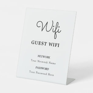 Wifi Password and Network Personalised Pedestal Sign