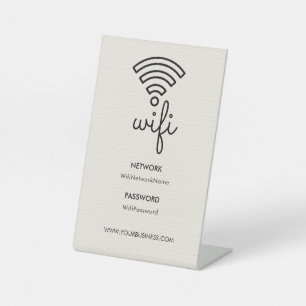Wifi Password and Network Personalised Pedestal Sign