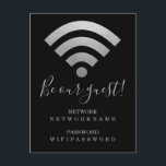 Wifi Password and Network Personalised Postcard<br><div class="desc">Wifi Password and Network Personalised postcards - ideal for hotels,  guest houses,  businesses and more - personalised custom design wi-fi information cards from Ricaso</div>