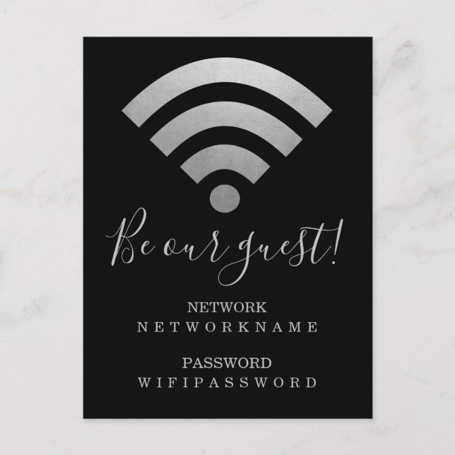 Wifi Password and Network Personalised Postcard (Front)