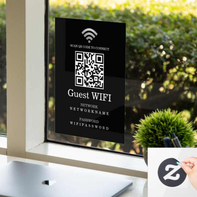 Wifi Password and Network Personalised QR Code (Office)