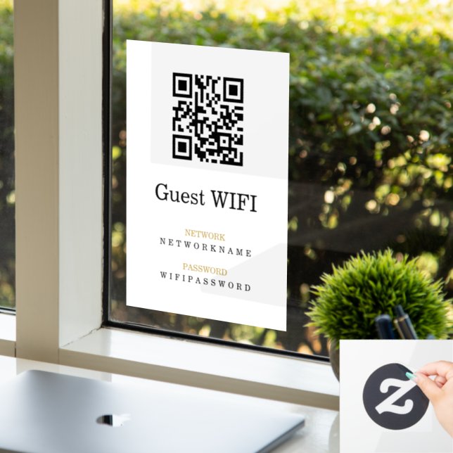 Wifi Password and Network Personalised QR Code (Office)