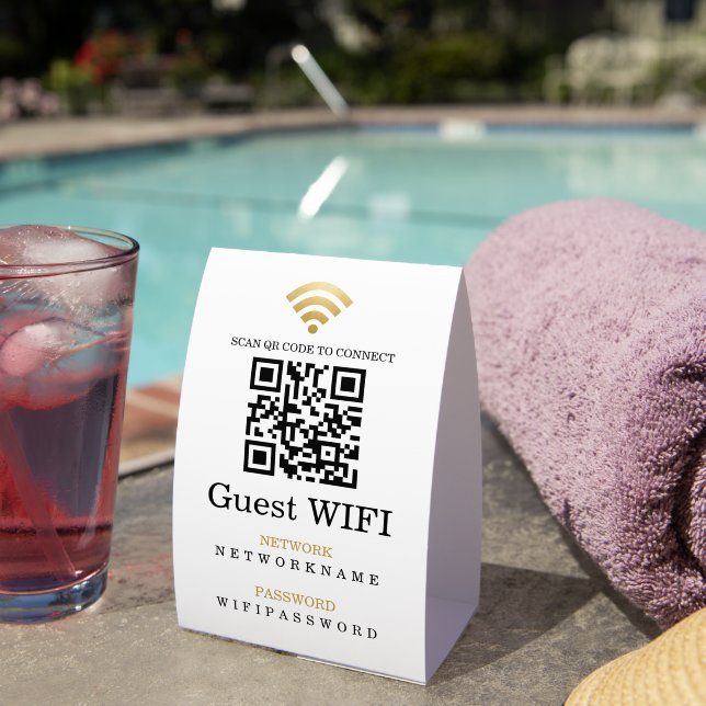 Wifi Password and Network Personalized QR Code (Insitu(On Table))
