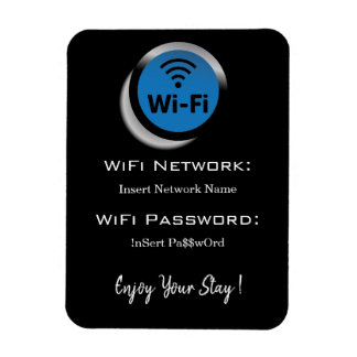 wifi password details black magnet