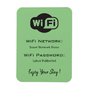 wifi password details green magnet