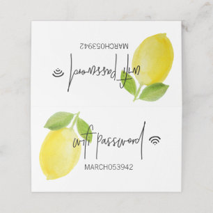 WIFI PASSWORD Folded desk sign Place Card