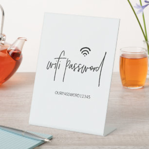 Wifi password Free Standing pedestal sign