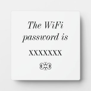 WiFi Password Guest Room Tabletop Plaque