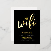 Wifi Password Network Personalised Foil Postcard