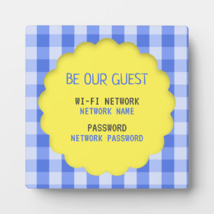 Wifi Password Plaque