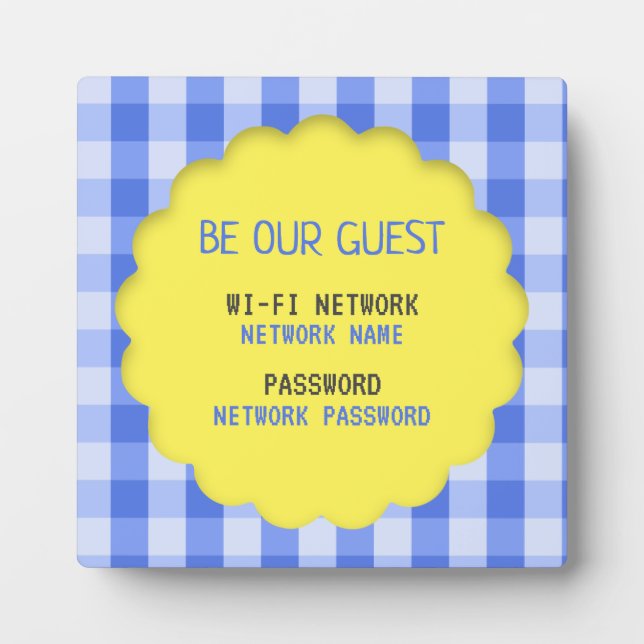 Wifi Password Plaque (Front)