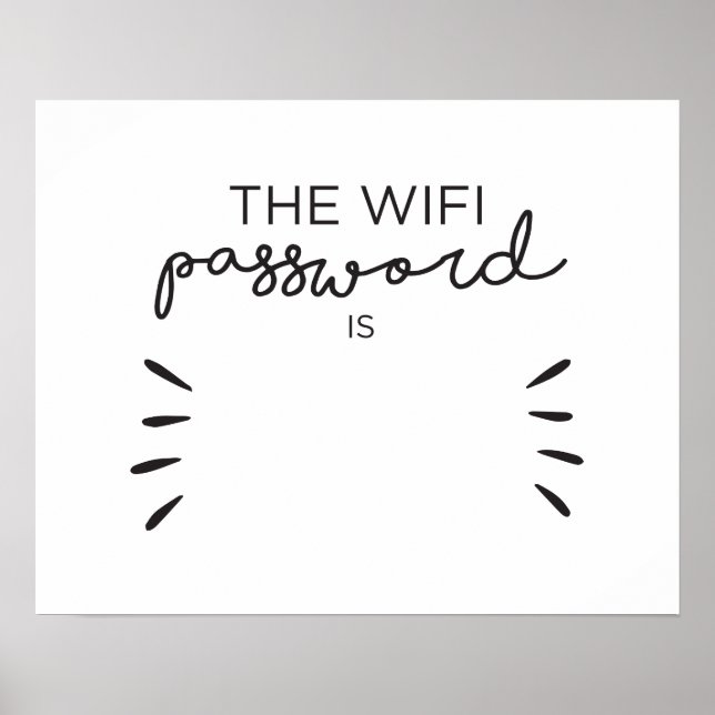 Wifi Password Poster (Front)