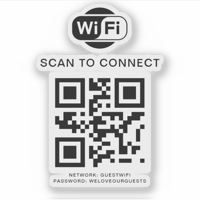 Wifi Password | QR Code Scan to Connect (Front)