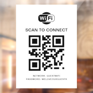 Wifi Password   QR Code Scan to Connect 