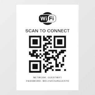 Wifi Password   QR Code Scan to Connect