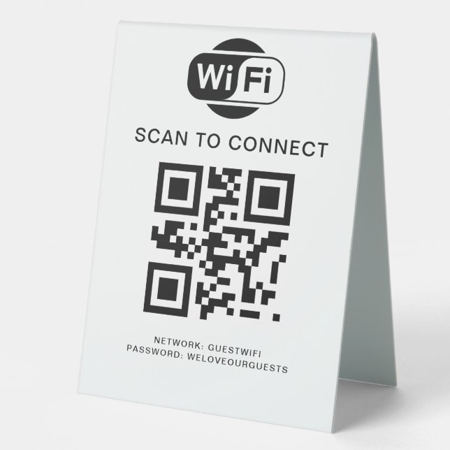 Wifi Password | QR Code Scan to Connect (Front)