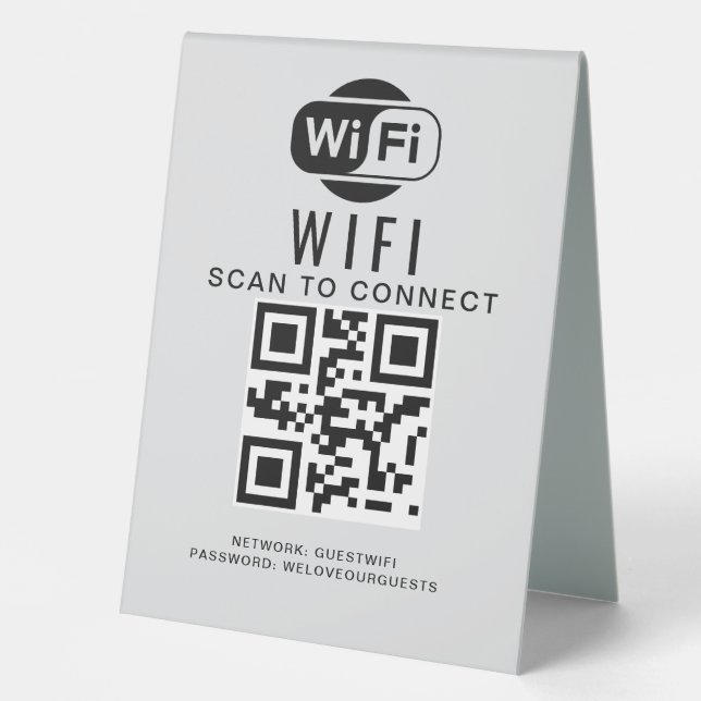 Wifi Password | QR Code Scan to Connect (Front)