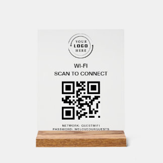 Wifi Password | QR Code Scan to Connect  Acrylic Sign