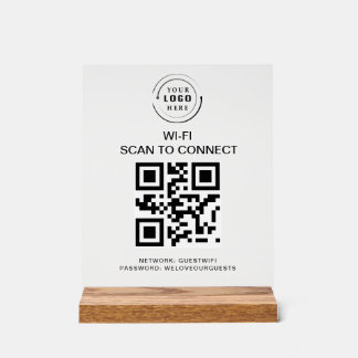 Wifi Password | QR Code Scan to Connect  Acrylic Sign