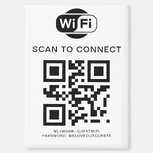 Wifi Password QR Code Scan to Connect Magnet