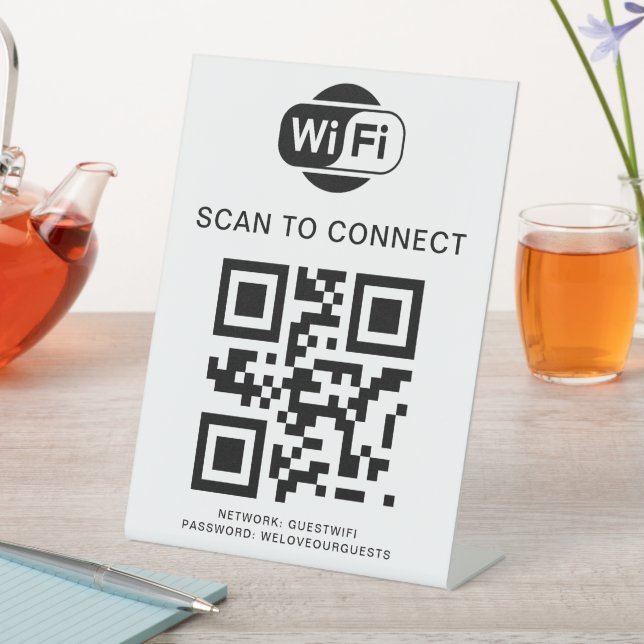 Wifi Password | QR Code Scan to Connect Pedestal Sign (In SItu)
