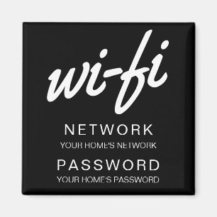 Wifi Password Refrigerator Magnet
