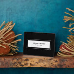 Wifi Password Sign Black Plaque<br><div class="desc">Modern WiFi password sign to share your network information with guests. Perfect for Airbnb rentals, bed and breakfast rooms and more. Minimal modern design in black and white.</div>