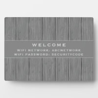 Wifi Password Sign | Gray Wooden Plank