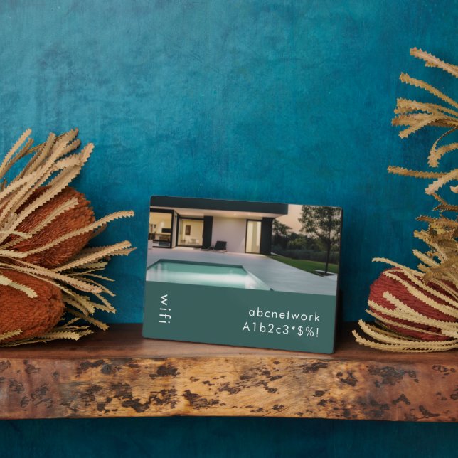 Wifi Password Sign Photo Plaque (Side)