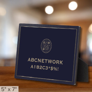 Wifi Password Sign QR Code Plaque