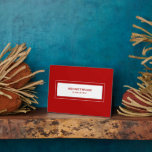 Wifi Password Sign Red Plaque<br><div class="desc">Modern WiFi password sign to share your network information with guests. Perfect for Airbnb rentals, bed and breakfast rooms and more. Minimal modern design in red and white.</div>