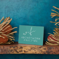 Wifi Password Sign Turquoise