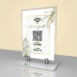 Wifi Password Sign Wedding Business Table Card