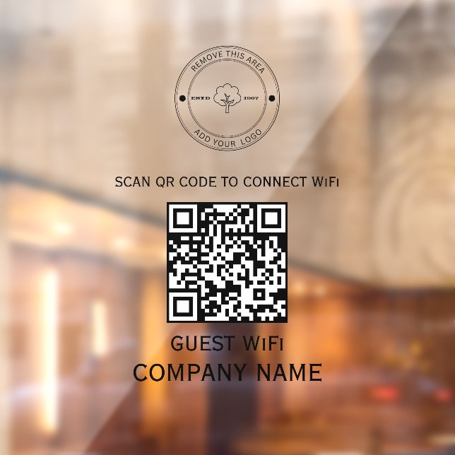 Wifi QR Code Password and Network Name Black (Sheet 2)