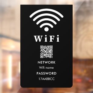 Wifi QR Code Password   Scan To Connect Black