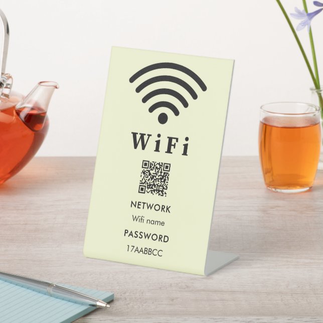 Wifi QR Code Password | Scan To Connect Groovy Pedestal Sign (In SItu)