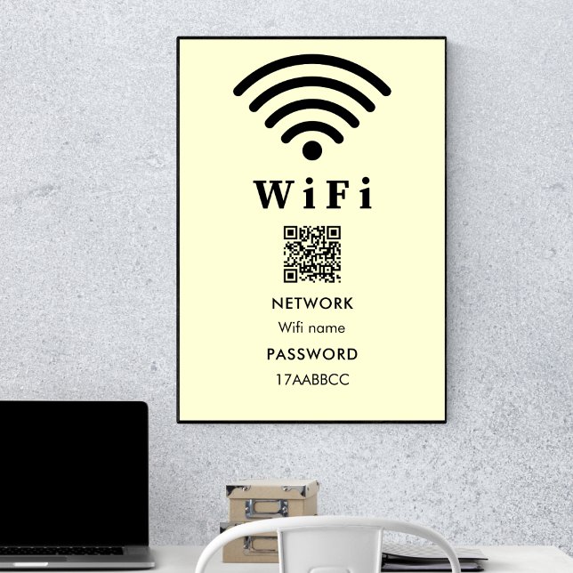 Wifi QR Code Password | Scan To Connect Groovy Poster (Creator Uploaded)