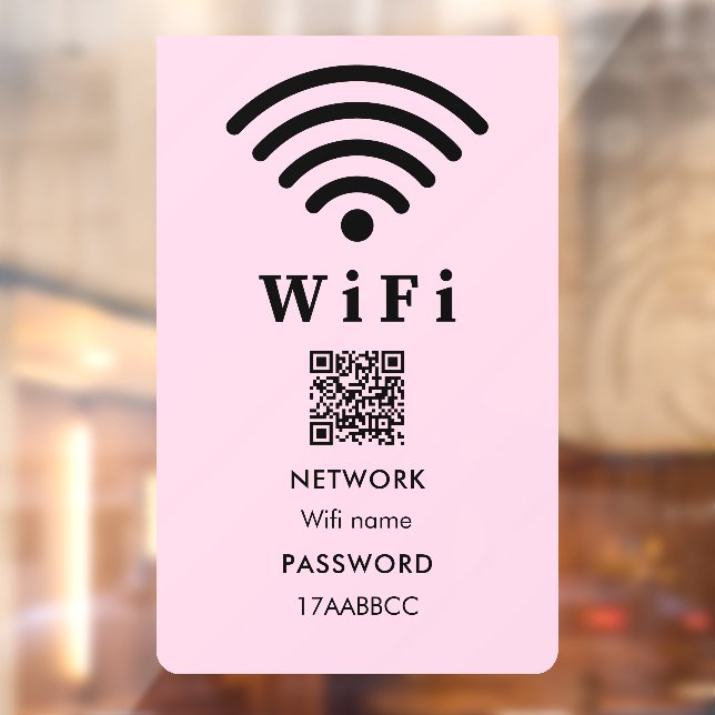 Wifi QR Code Password | Scan To Connect Pink (Sheet 2)