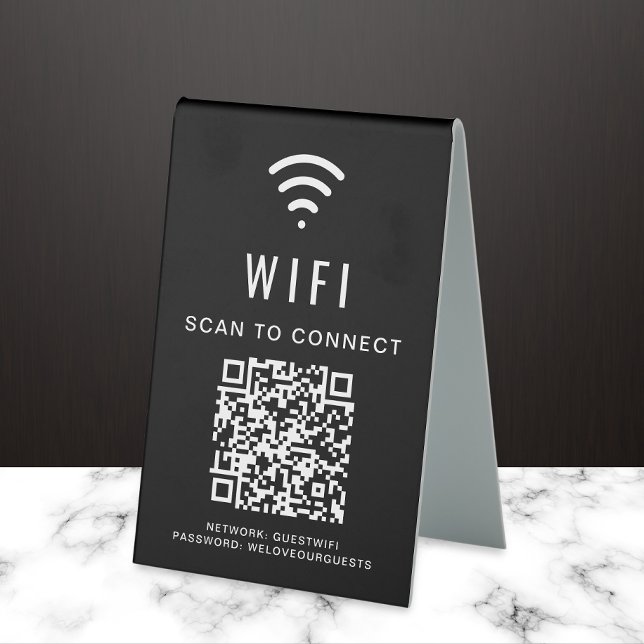 Wifi QR Code Scan To Connect Black (Creator Uploaded)