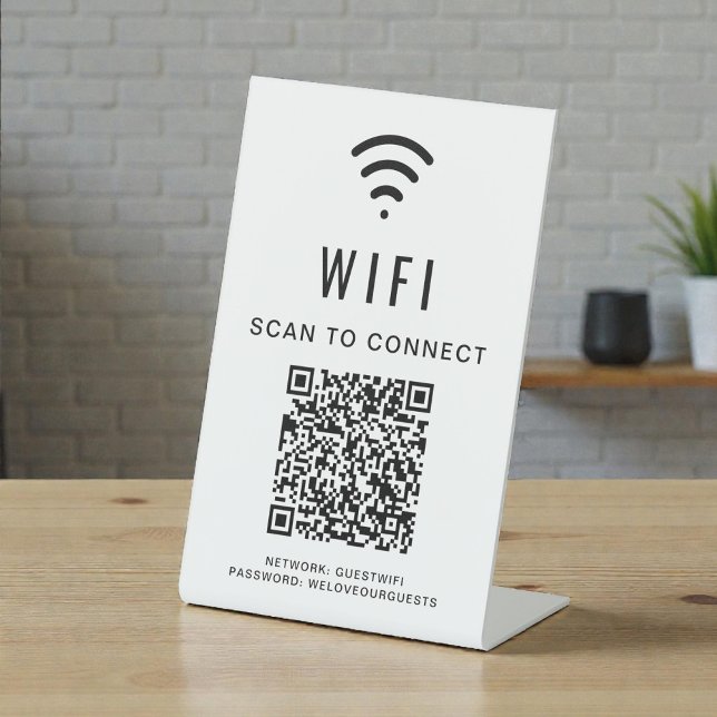 Wifi QR Code Scan To Connect Pedestal Sign (Wifi QR Code Scan To Connect Pedestal Sign)