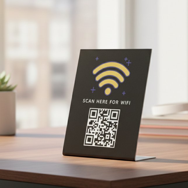 Wifi QR Code Scan to Connect Self Adhesive  Pedestal Sign (Creator Uploaded)