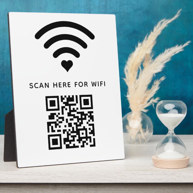 Wifi QR Code Scan to Connect Self Adhesive Plaque (Side)